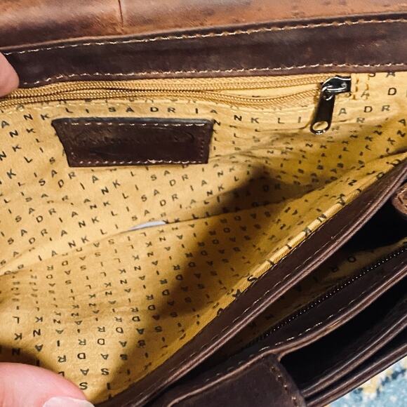 Vintage Adrian Klis Handcrafted Buffalo Leather Messenger Shoulder Bag Brown - Picture 16 of 16